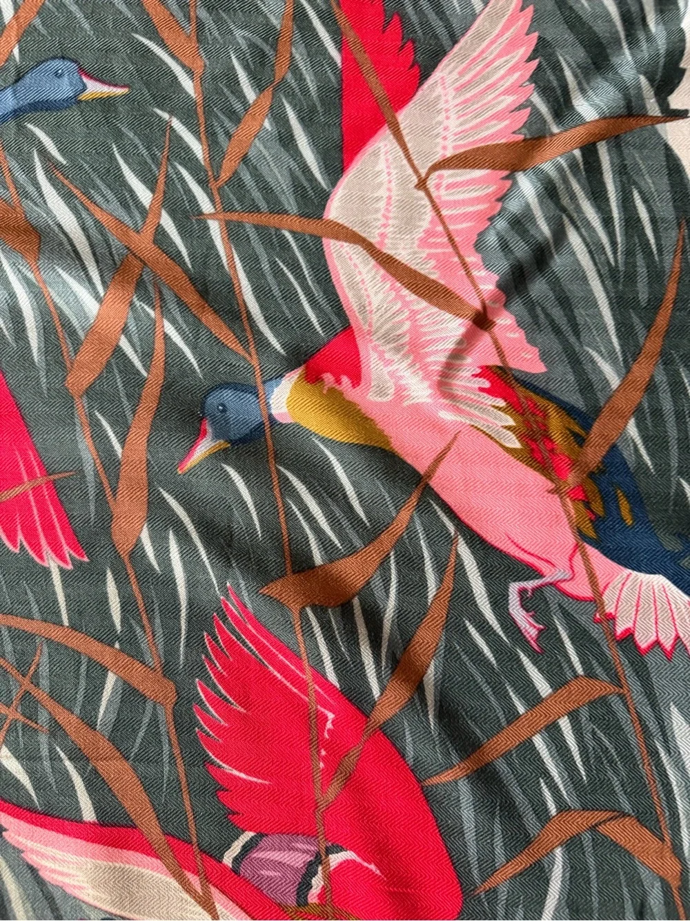 Vibrant Hermes Cols - Verts Cashmere/Silk Scarf.